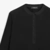 T-shirt με λαιμό Henley από μείγμα μαλλιού T-shirt με λαιμό Henley από μείγμα μαλλιού