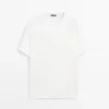 T-shirts με κοντά μανίκια από μείγμα λινού T-shirts με κοντά μανίκια από μείγμα λινού