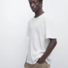 T-shirts με κοντά μανίκια από μείγμα λινού T-shirts με κοντά μανίκια από μείγμα λινού