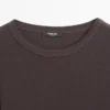 T-shirts με ραβδώσεις και μακριά μανίκια σε μελανζέ χρώμα T-shirts με ραβδώσεις και μακριά μανίκια σε μελανζέ χρώμα