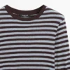 T-shirts με ρίγες από μείγμα βαμβακιού και μακριά μανίκια