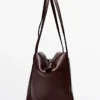 Τσάντα Satchel από δέρμα Nappa