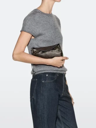 Τσάντα τύπου crossbody από δέρμα νάπα