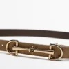 Ζώνη από σπασμένο σουέτ δέρμα Equestrian στυλ Ζώνη από σπασμένο σουέτ δέρμα Equestrian στυλ